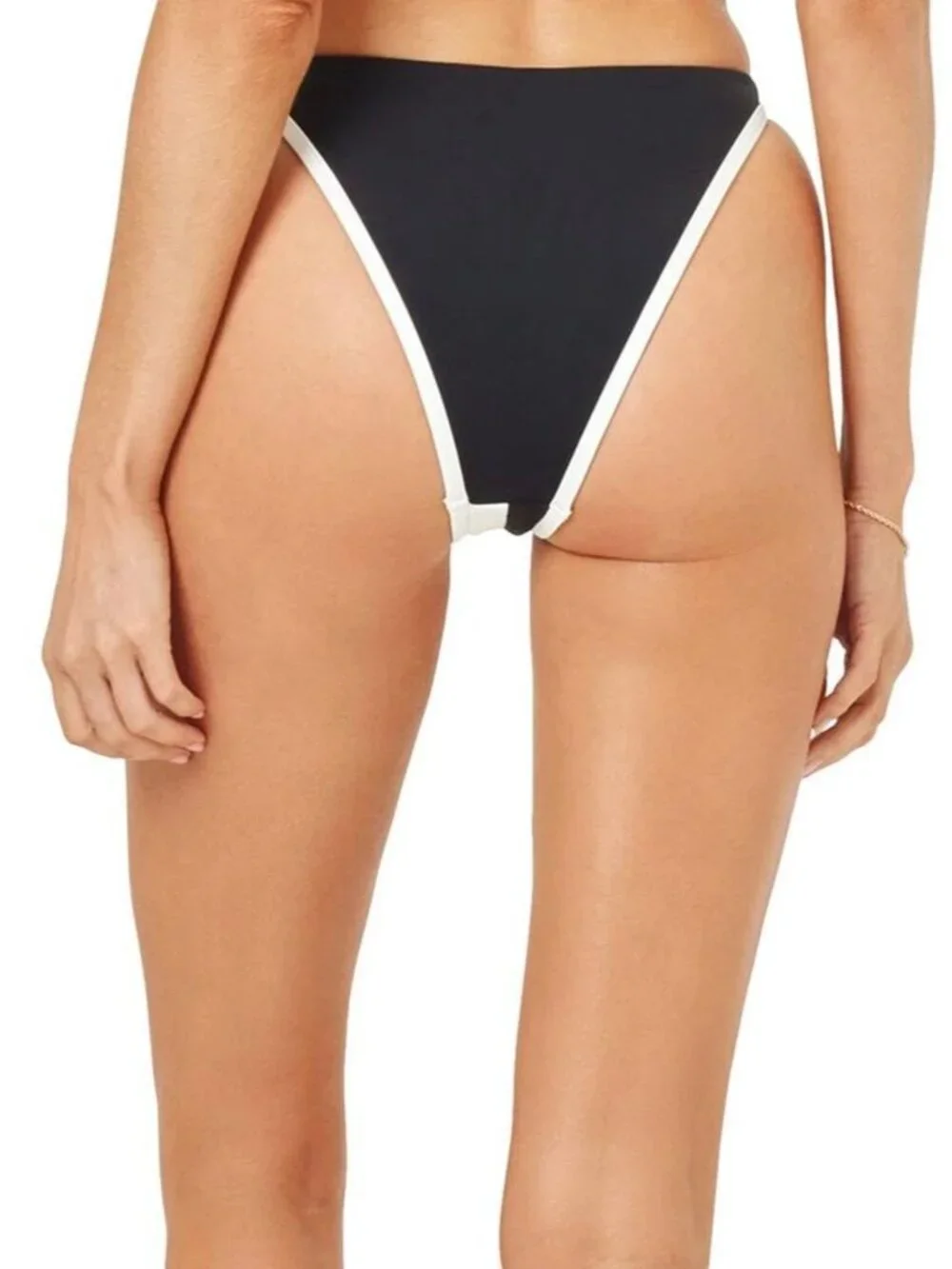 L*Space Bikini SET Size M Cardi Top & Jada Bottom Black Cream Colorblock NEW